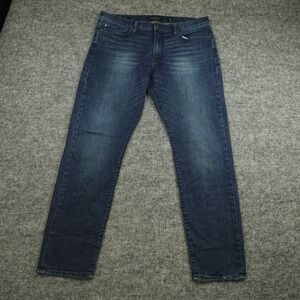 Lucky Brand Jeans Mens 38x34 Blue Denim 121 Slim Dark Wash Stretch Cotton Pants‎